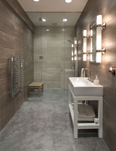 Bathroom polished concrete floors