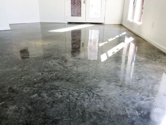 house polished concrete floor