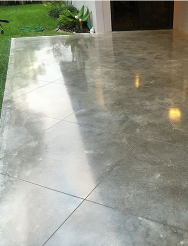 outdoor concrete floor polished patio