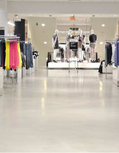 retail store concrete polished floor